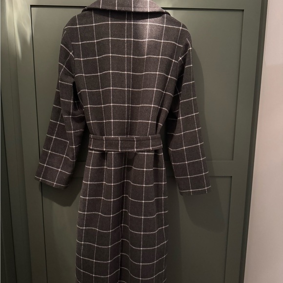 a new day Dark Gray Checkered Trench Coat - Picture 3 of 3